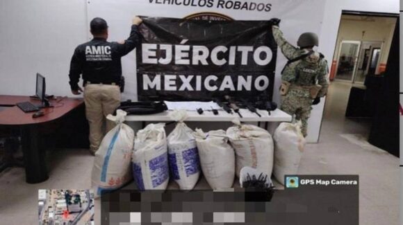Decomisan marihuana, arsenal y vehículos robados en operativos conjuntos en Sonora