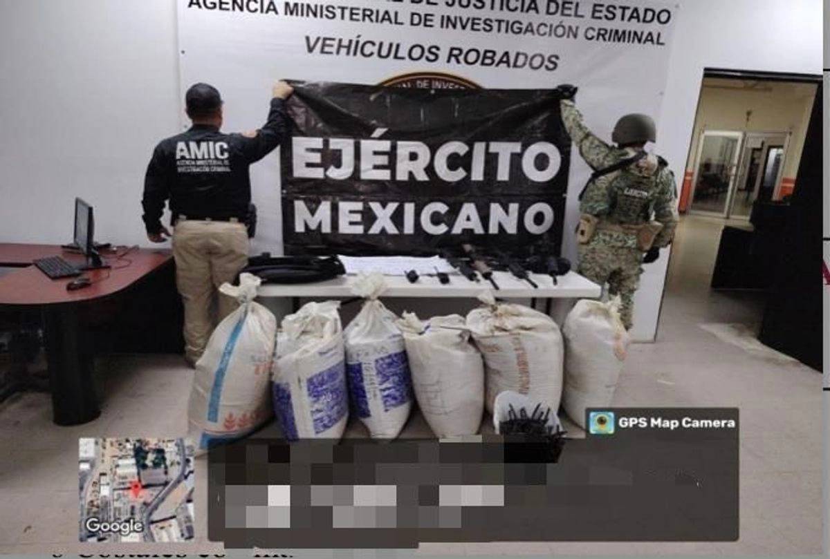 decomisan costales con mariguana arsenal y cargadores en sonora