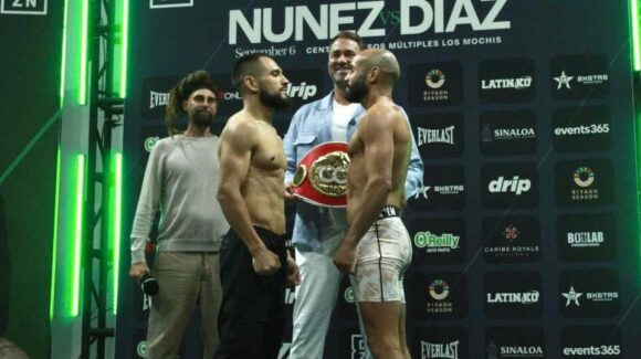 Eduardo “Sugar” Núñez y Christopher “Pitufo” Díaz superan la báscula rumbo a la gran pelea en Los Mochis