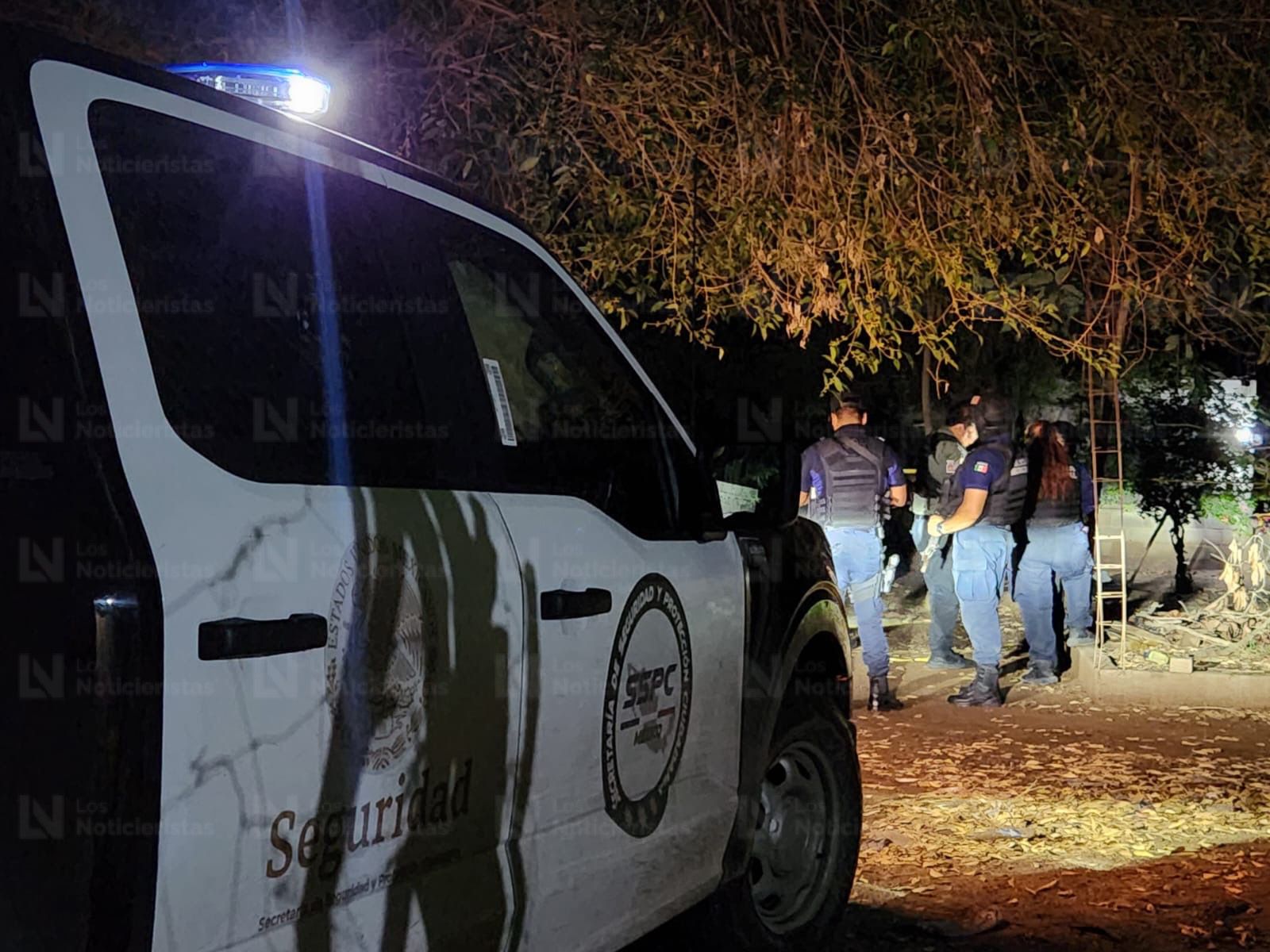 Fiscalía en lugar donde ejecutaron a un hombre en Bebelama, Navolato