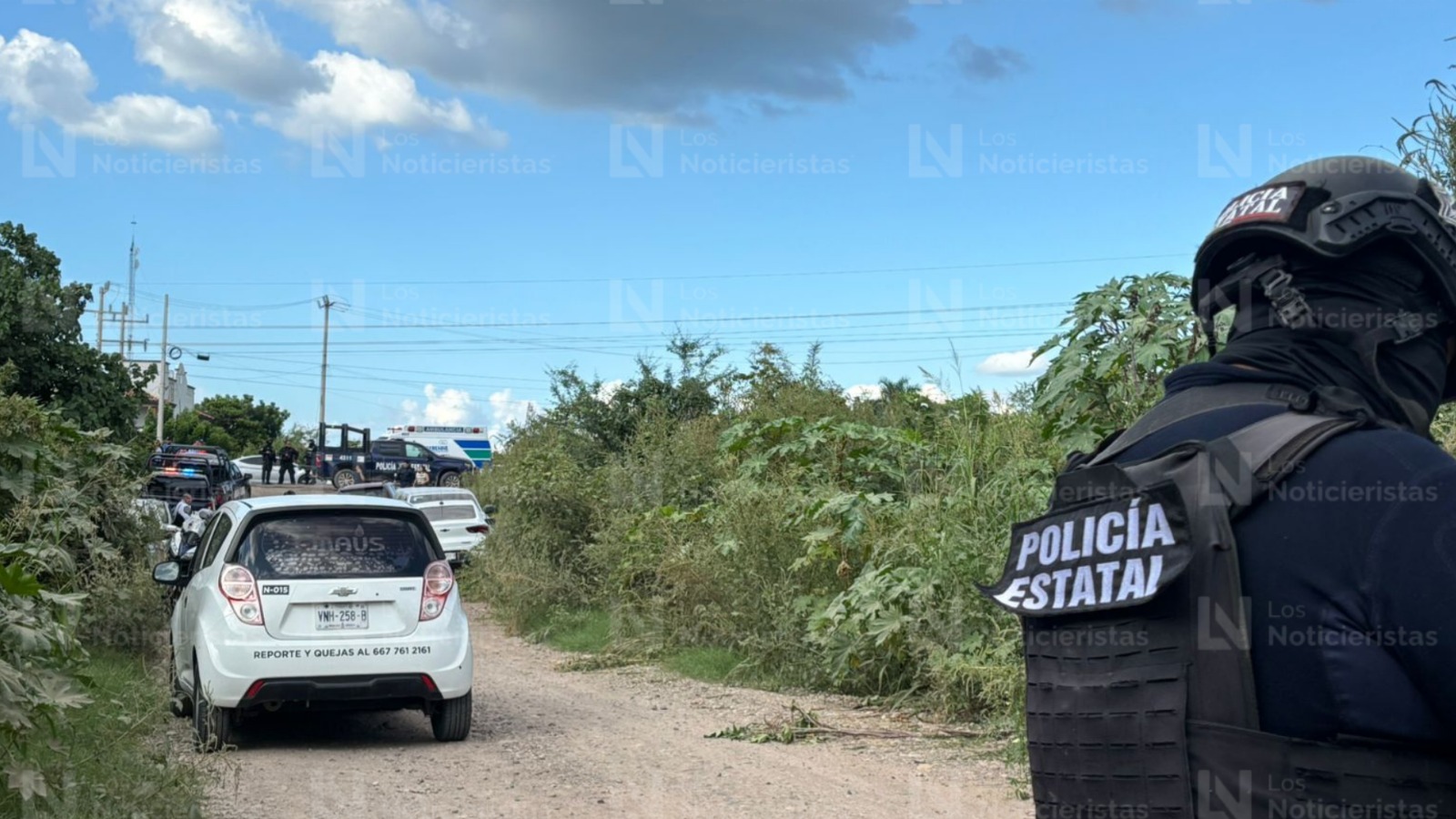 Policías estatales en hallazgo de un ejecutado en Bellavista, Culiacán