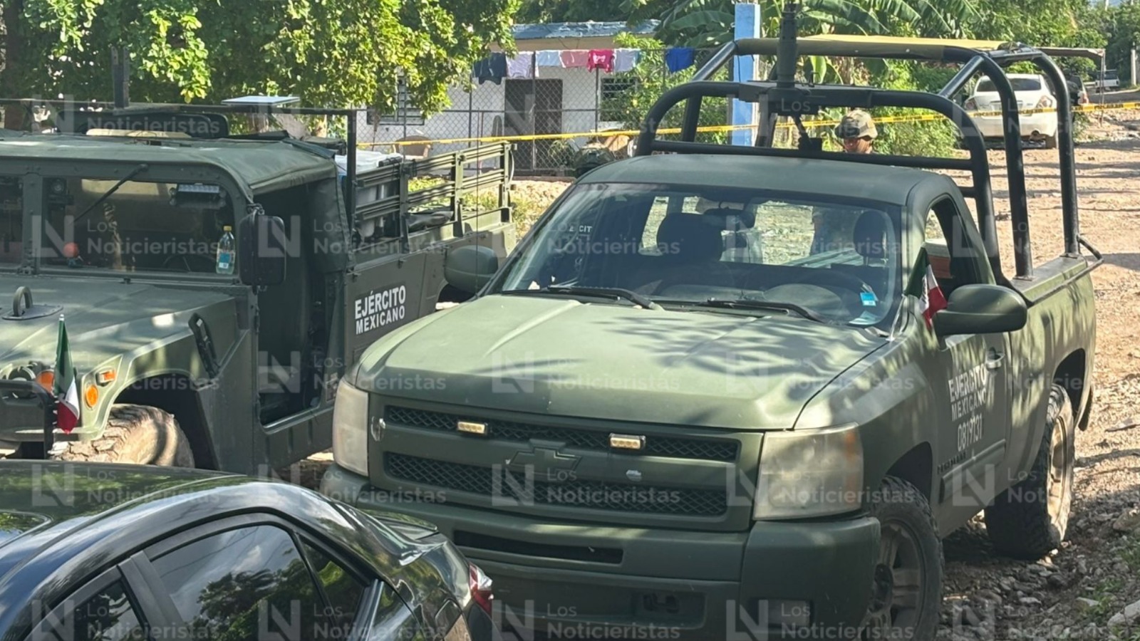 Soldados en el hecho de un ejecutado en Culiacán