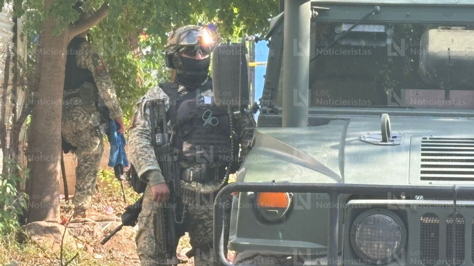Soldados en el hecho de un ejecutado en Culiacán
