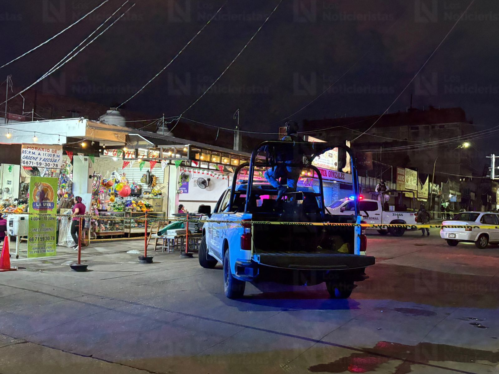 Guardia Nacional en mercadito Rafalel Buelna tras ejecución de un hombre