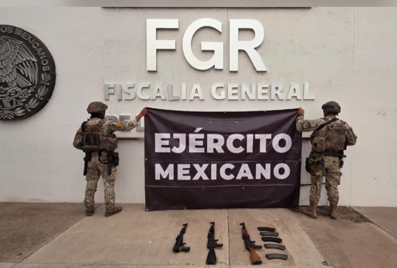 Personal del Ejercito Mexicano presenta aseguramiento en Tepuche, Culiacán