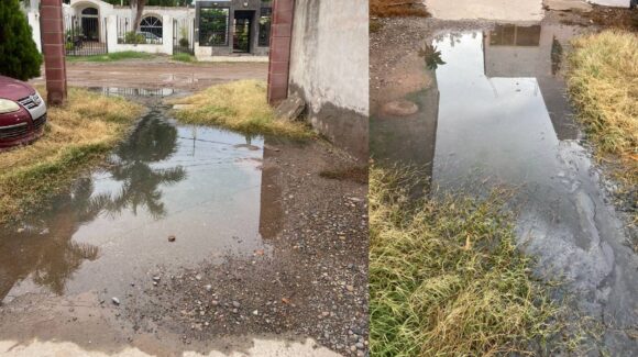 ¡Entre la inmundicia! Denuncian enorme fuga de aguas negras en la colonia San Fernando, Guasave