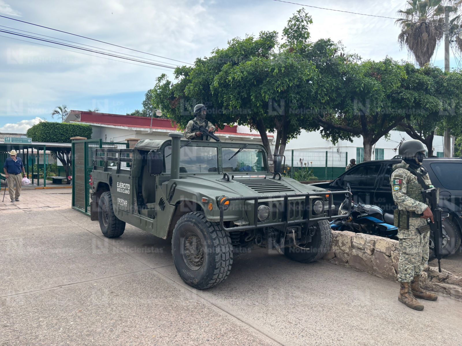 Militares en Villa Juárez, Navolato tras enfrentamiento