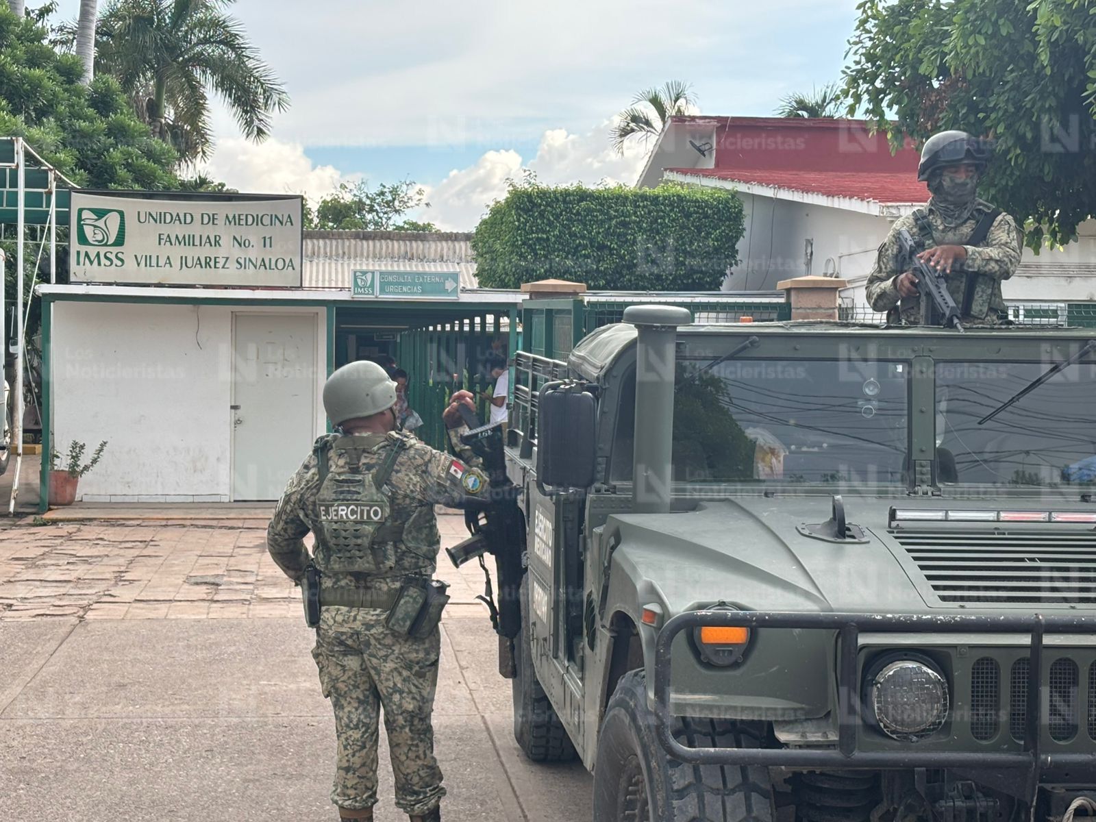 Militares en Villa Juárez, Navolato tras enfrentamiento