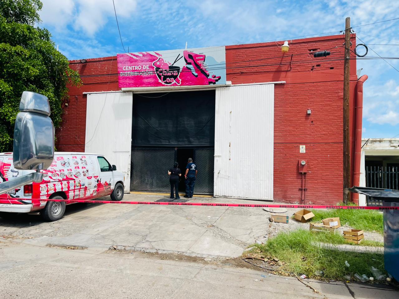 Bodega donde se registró una explosión en Los Mochis