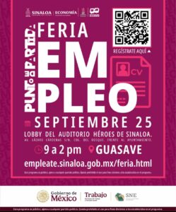 Invitan a Feria del Empleo en Guasave