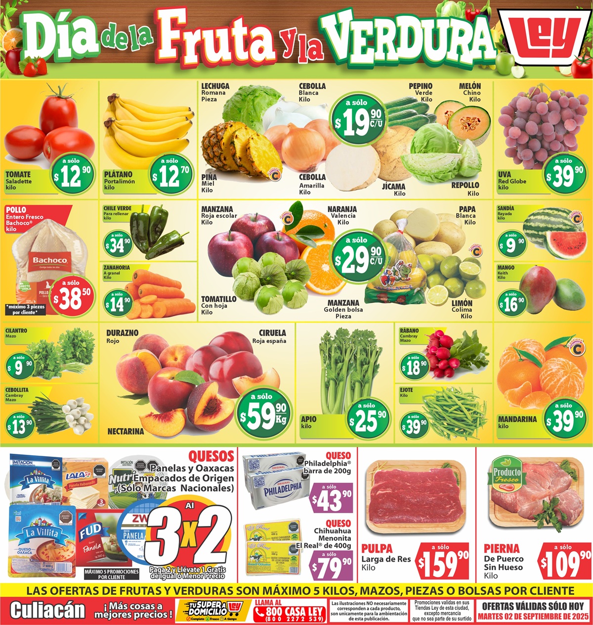Folleto del Día de la Fruta y la Verdura de Casa Ley