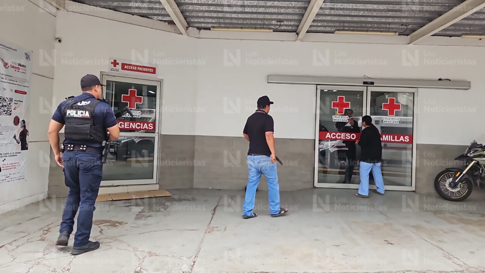 fue en una base de cruz roja donde el herido de bala fue auxiliado