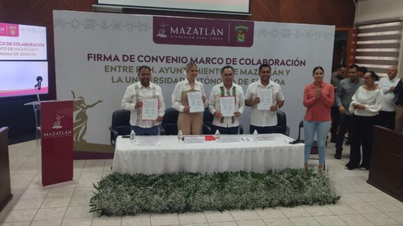 Gobierno de Mazatlán y la UAS firman convenio para fortalecer la educación, cultura y desarrollo social en el municipio