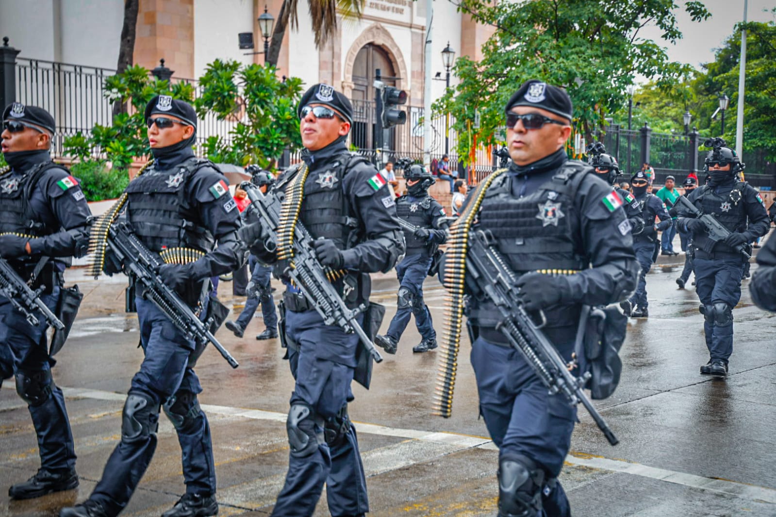 Grupo de Operaciones Especiales Sinaloa (GOES) en el desfile del inicio de la independencia de México