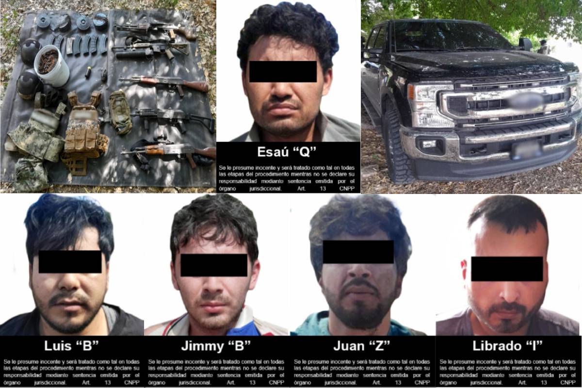 hombres detenidos Mocorito armas camioneta