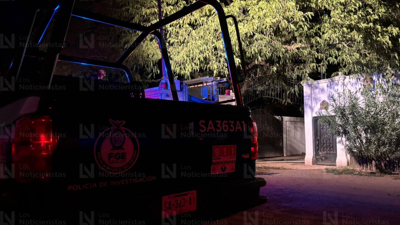 Elementos de distintas corporaciones acudieron al incendio de la hacienda La Chaparrita, en Culiacán