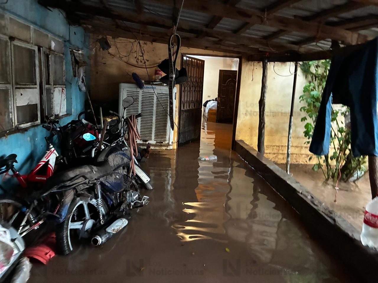 Inundaciones en San Miguel Zapotitlán, Ahome