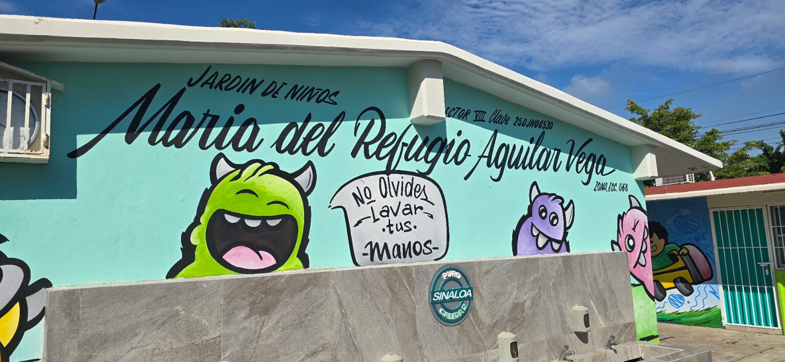 Jardín de Niños María del Refugio Aguilar Vega, ubicado en el fraccionamiento Santa Fe
