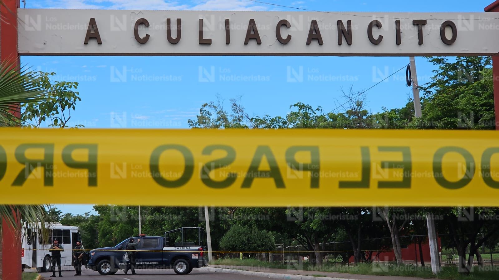 justo en el arco de la entrada a culiacancito quedo la muer sin vida