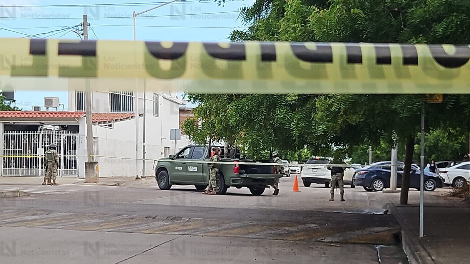 la escena del crimen fue asegurada por elementos del ejercito