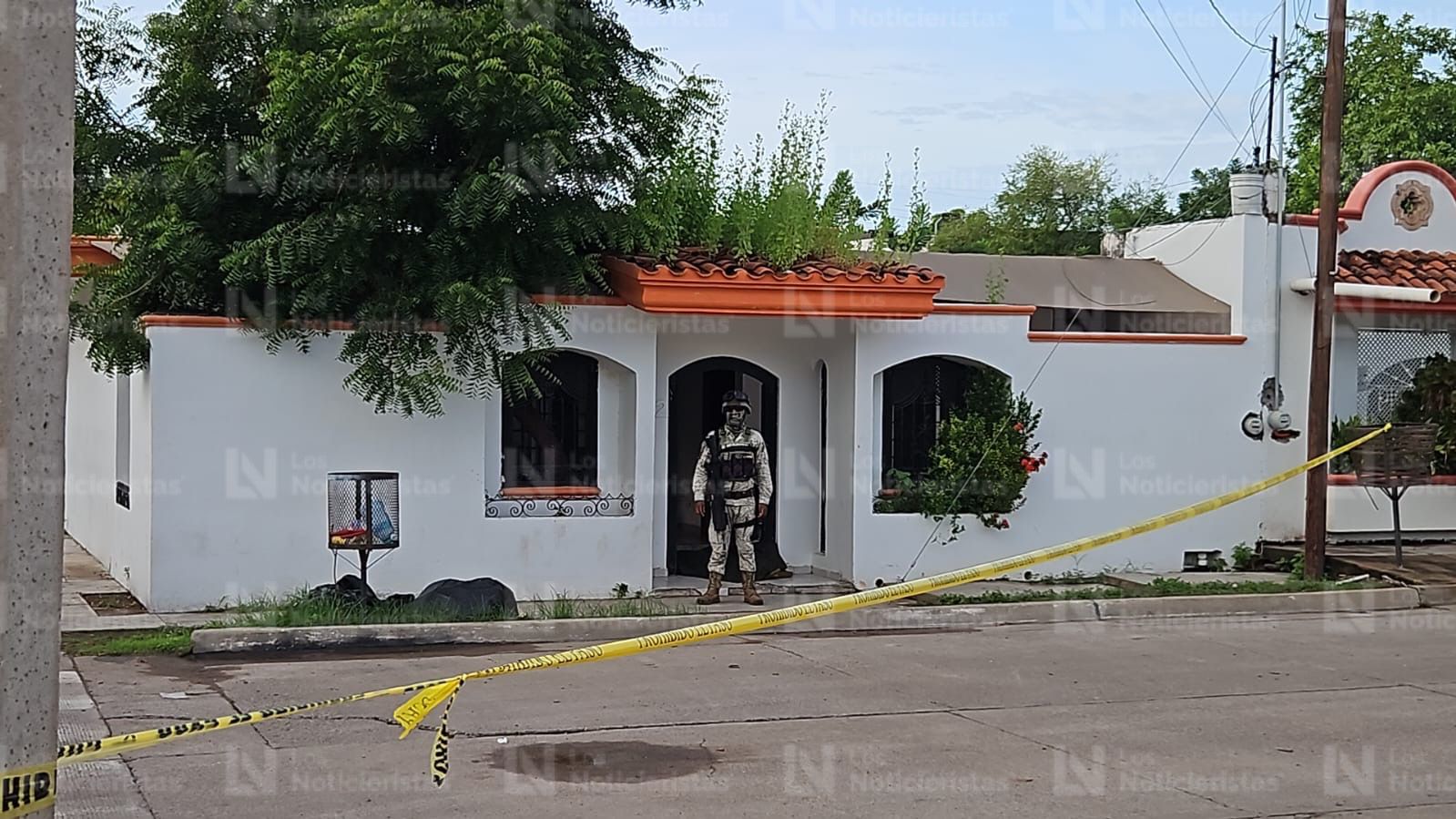la escena del crimen fue asegurada por elementos del ejercito