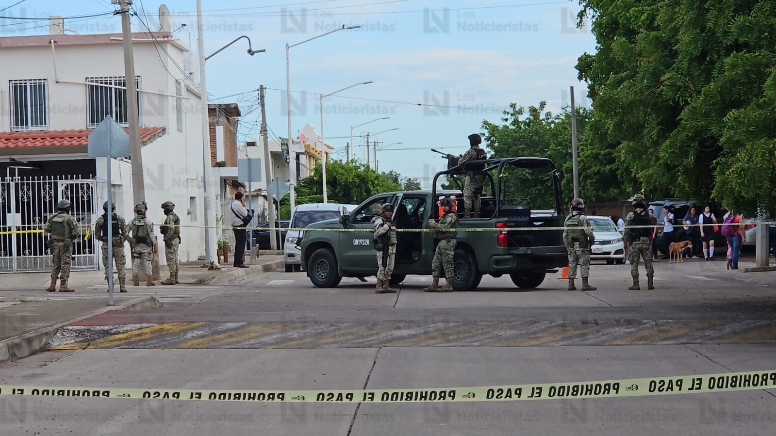 la escena del crimen fue asegurada por elementos del ejercito