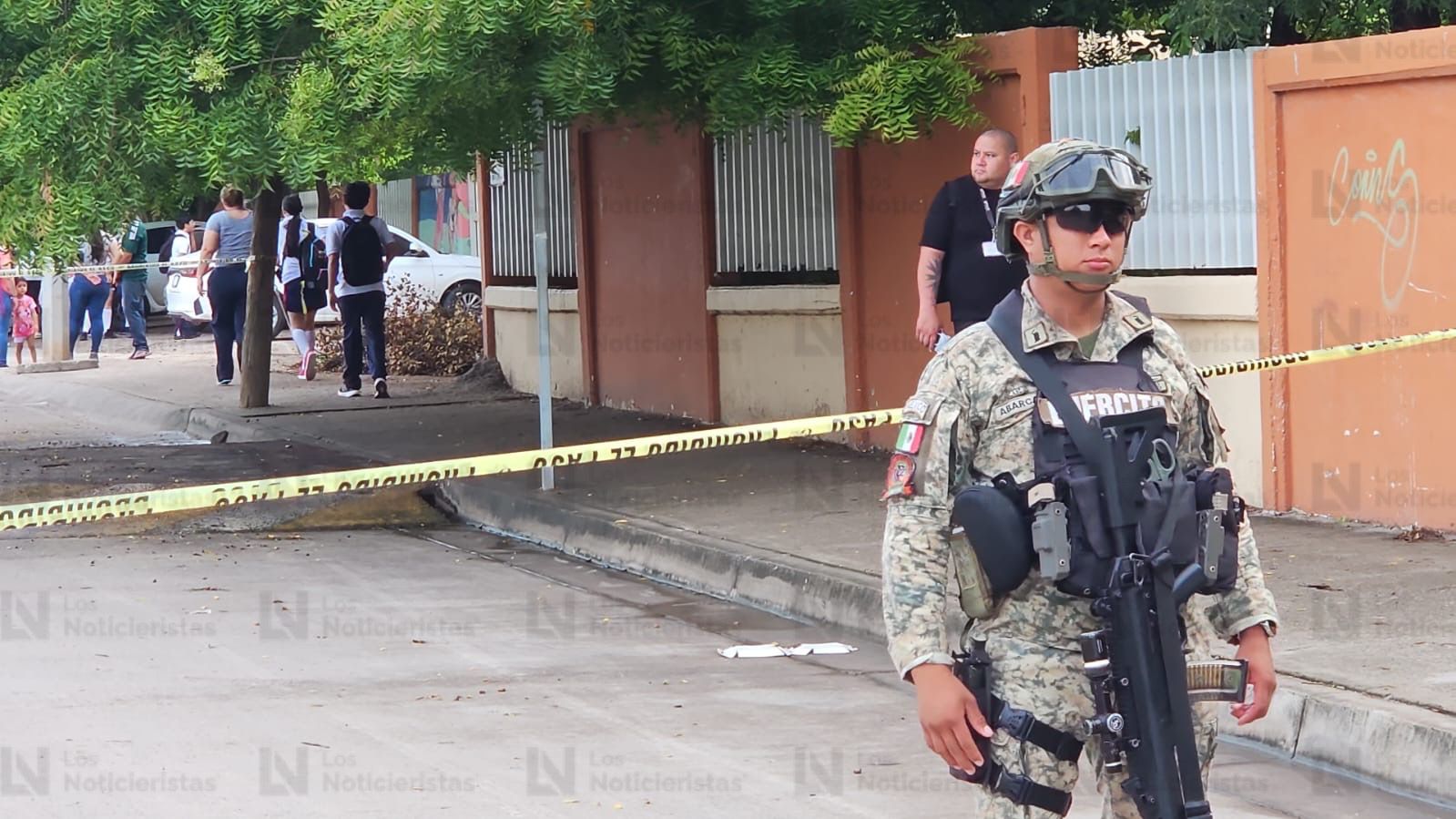 la escena del crimen fue asegurada por elementos del ejercito