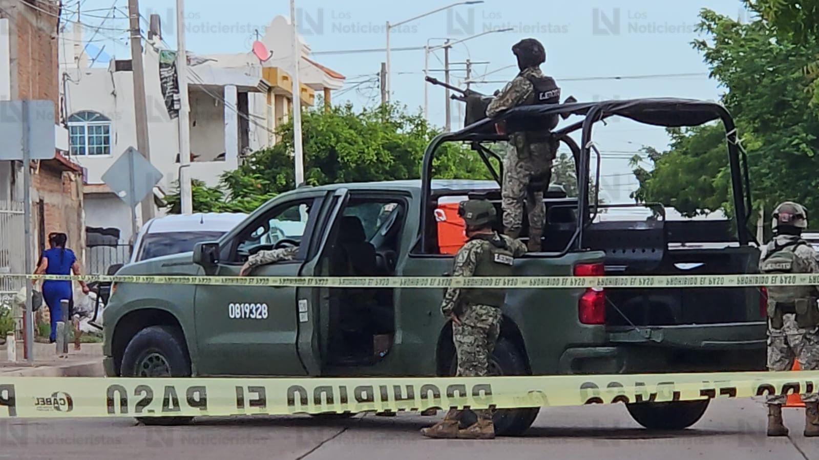 la escena del crimen fue asegurada por elementos del ejercito