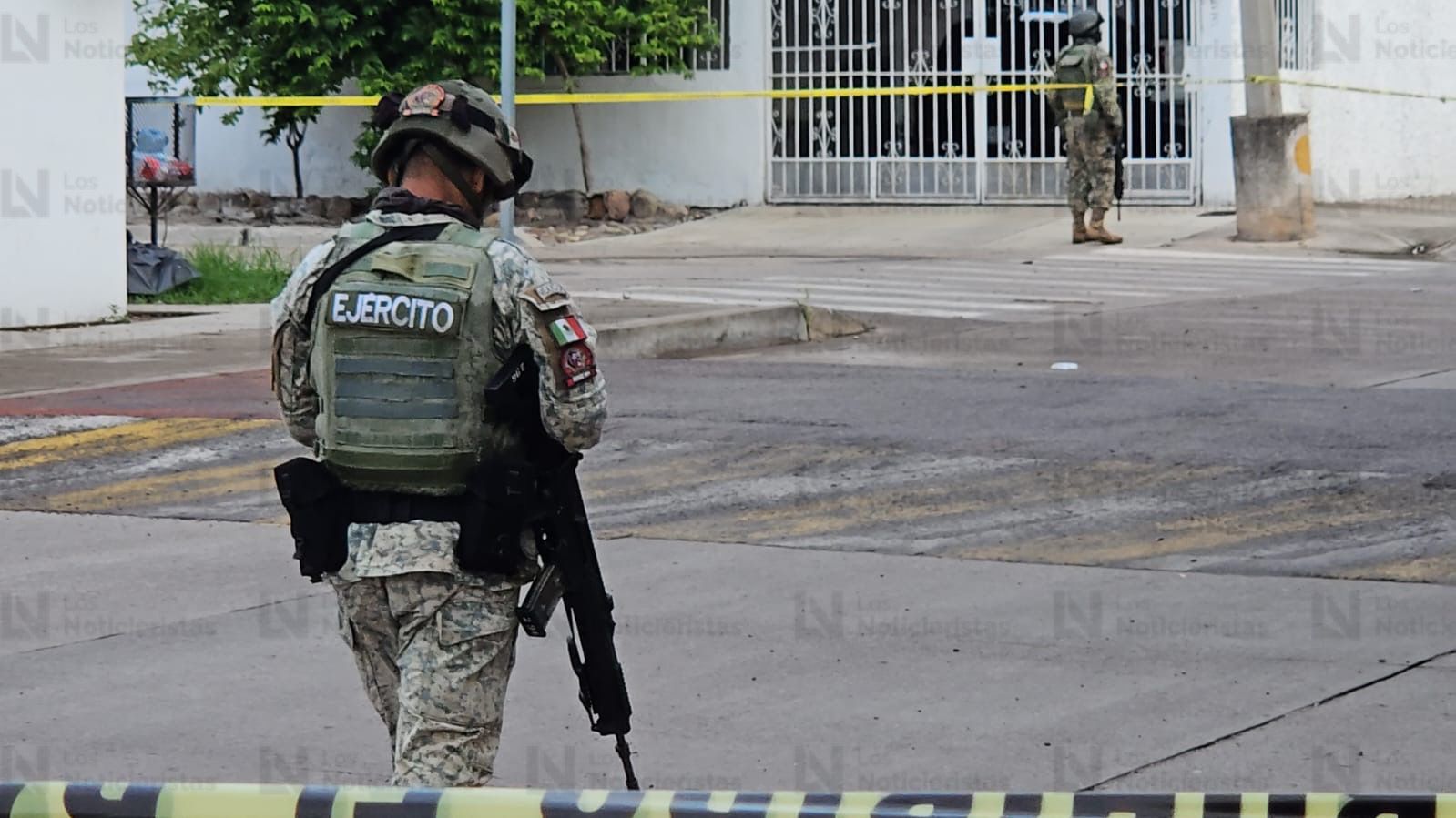 la escena del crimen fue asegurada por elementos del ejercito