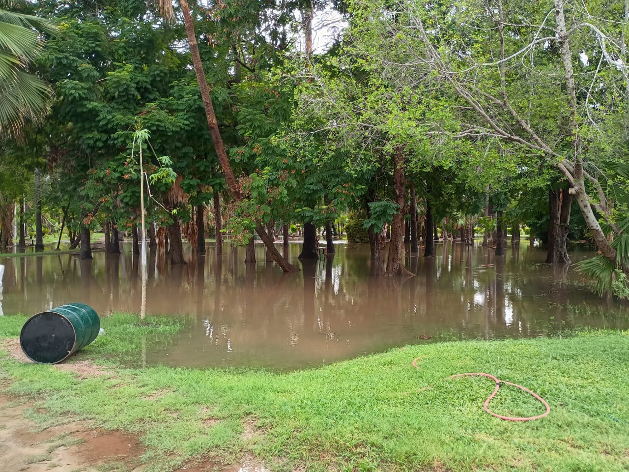 Se inunda el parque Sinaloa