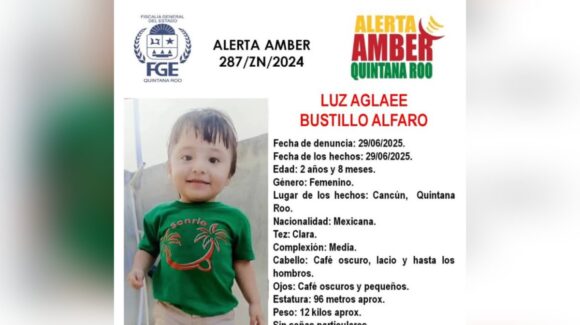 Desaparece Luz Aglaee, de 2 años, en Cancún; madre sinaloense clama ayuda