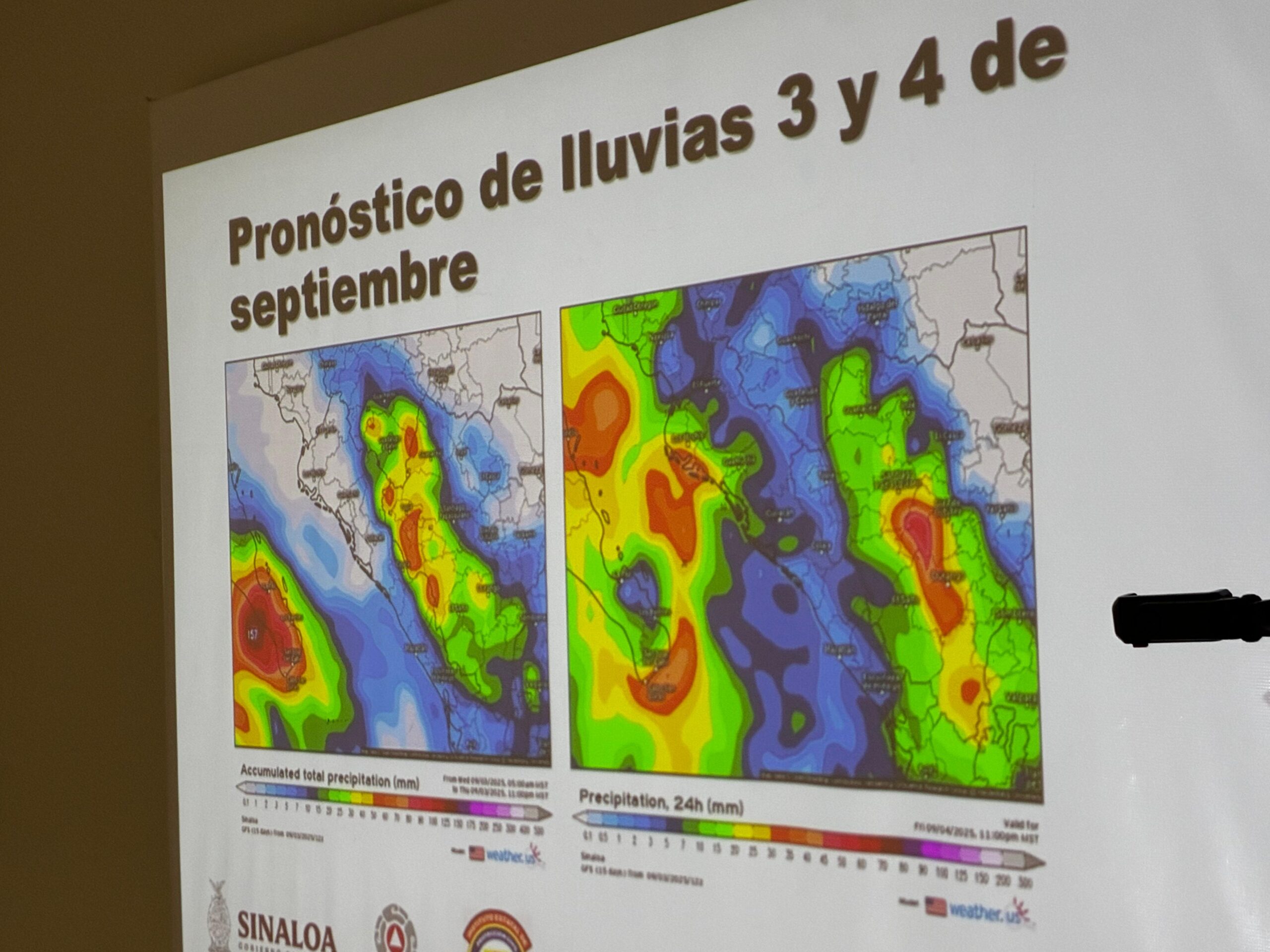 Trayectoria del huracán "Lorena" en Ahome