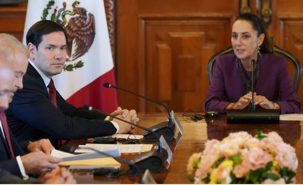 Marco Rubio, secretario de Estado de Estados Unidos y Claudia Sheinbaum, presidenta de México