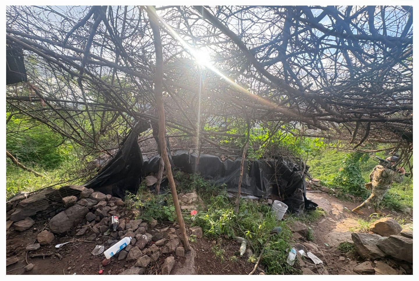 Campamento de sicarios en Culiacán, Sinaloa