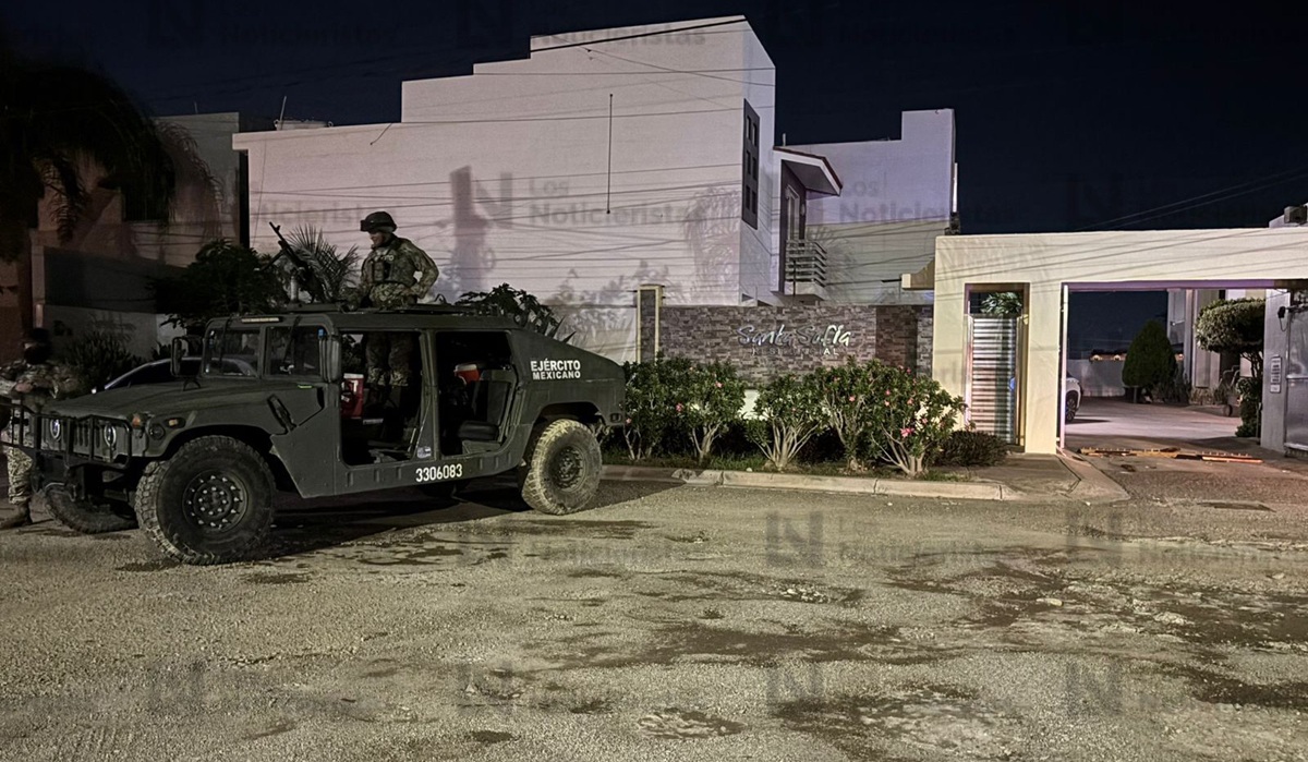 Militares resguardan privada Santa Sofía, en Culiacán, Sinaloa