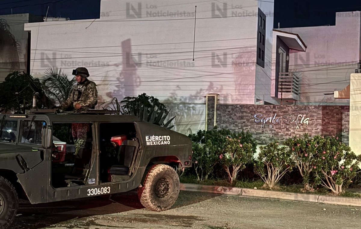 Militares resguardan privada Santa Sofía, en Culiacán, Sinaloa