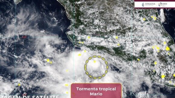Tormenta “Mario” dejará fuertes lluvias en la zona serrana de Sinaloa este fin de semana