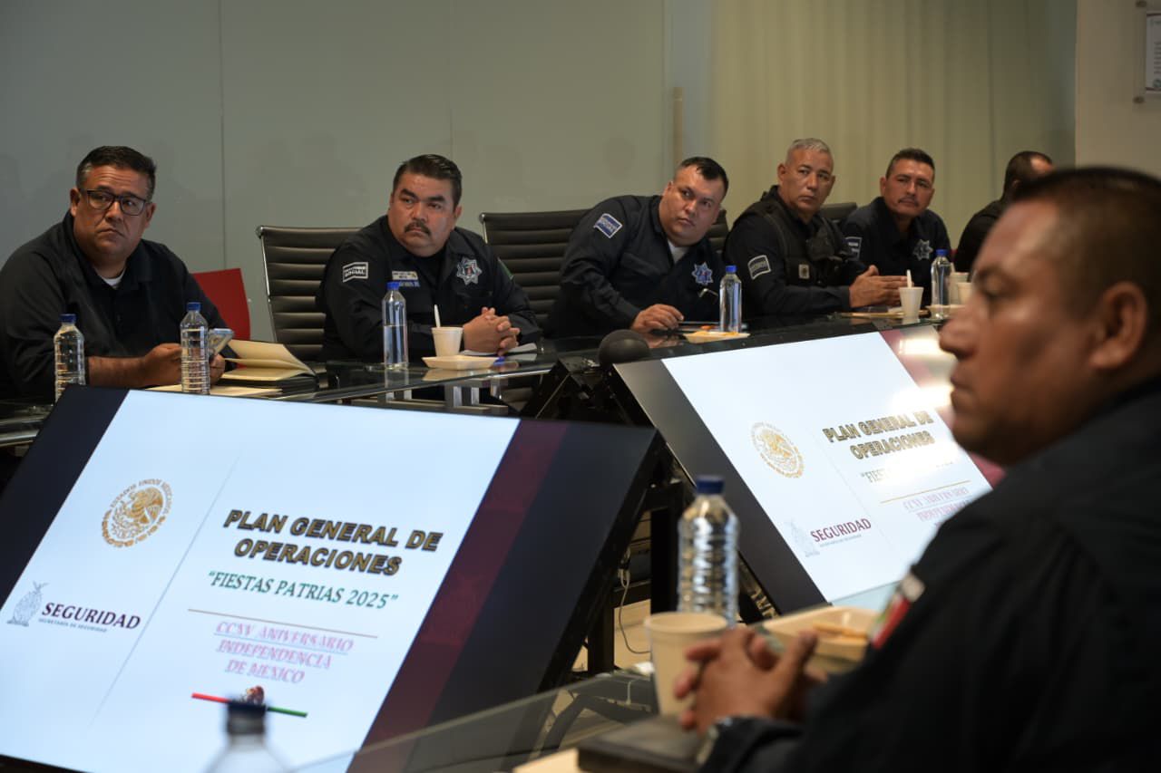 Secretaría de Seguridad Pública del Estado alista el operativo de seguridad para el Día del Grito de Independencia 2025 en Sinaloa