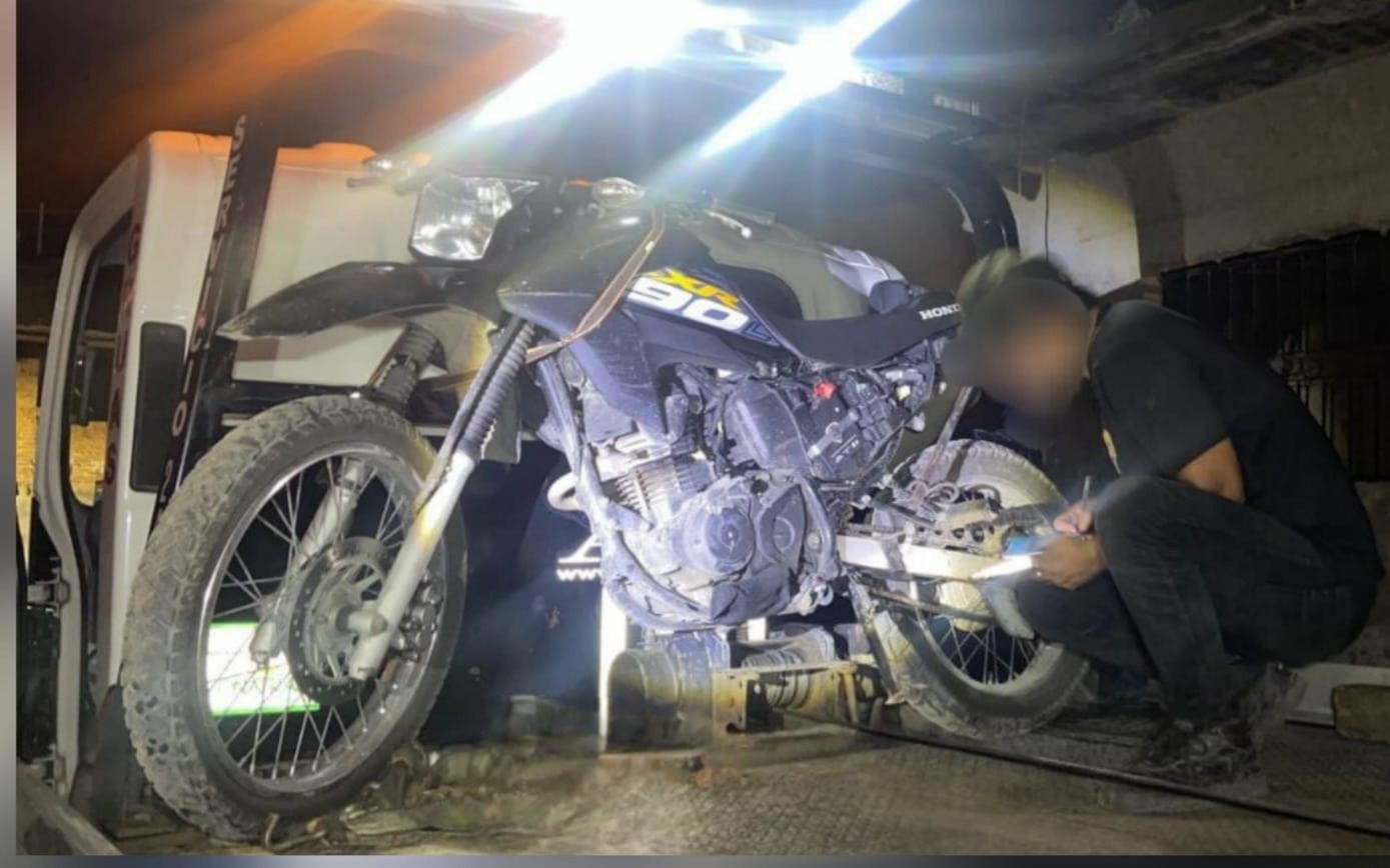 Moto asegurada en Mazatlán