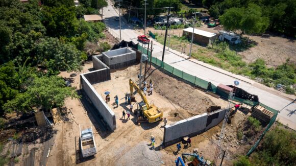 Avanza a buen paso la construcción de la planta potabilizadora Las Cucas, ubicadas la zona norte de Culiacán, Sinaloa