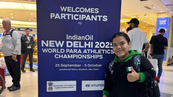 ¡Ya llegó! La sinaloense Pauleth Mejía ya está en La India para el Mundial de Paratletismo