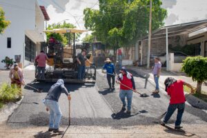 Obras de pavimentación en Culiacán, Sinaloa