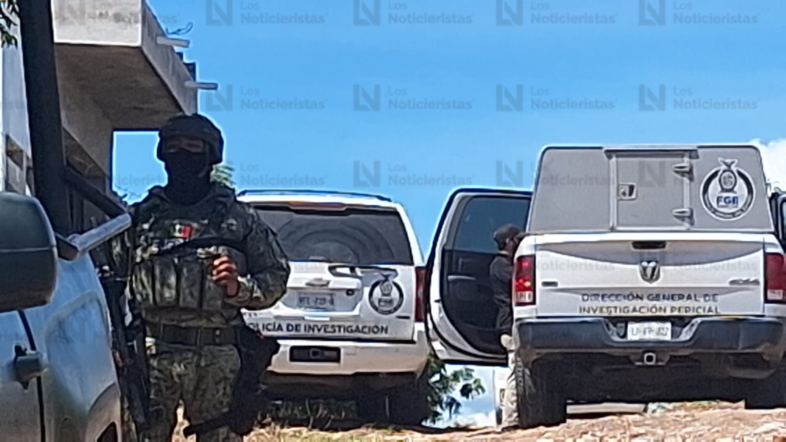 personal del ejercito resguardo la zona del crimen en lomas de imala