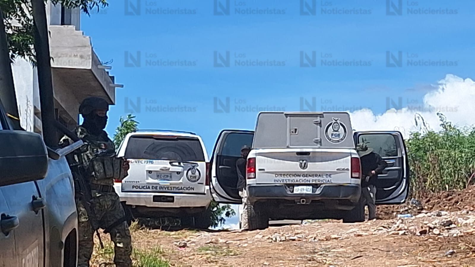 personal del ejercito resguardo la zona del crimen en lomas de imala