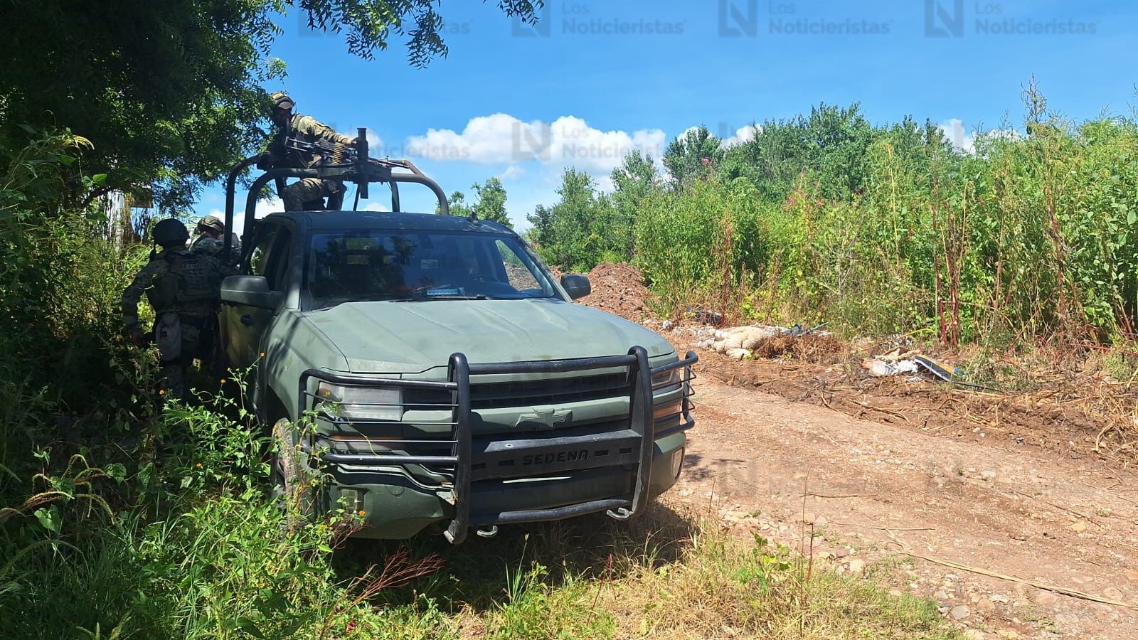 personal del ejercito resguardo la zona del crimen en lomas de imala