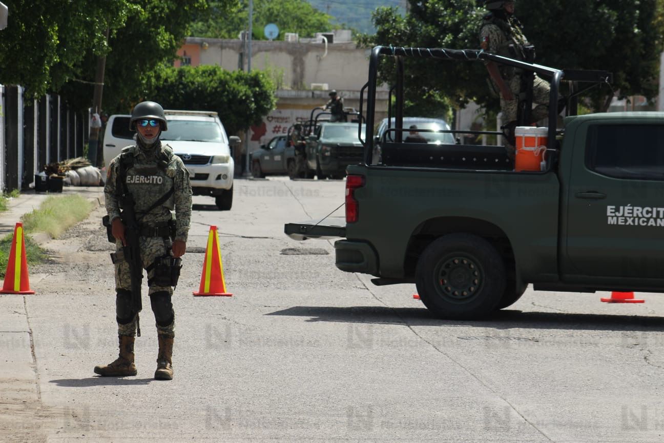 Personal del ejercito asegura zona