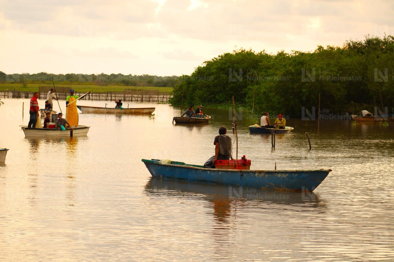 Pescadores de El Ostial en Mazatlán, Sinaloa inicia la zafra camaronera