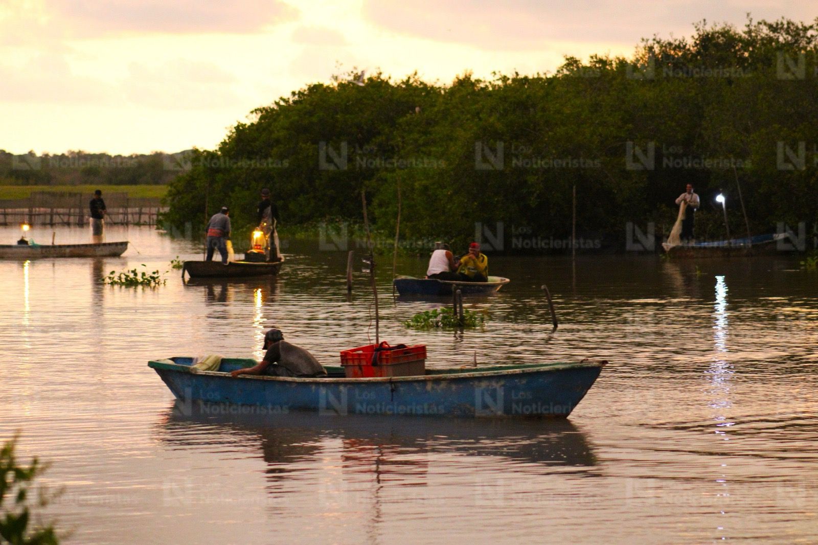 Pescadores de El Ostial en Mazatlán, Sinaloa inicia la zafra camaronera