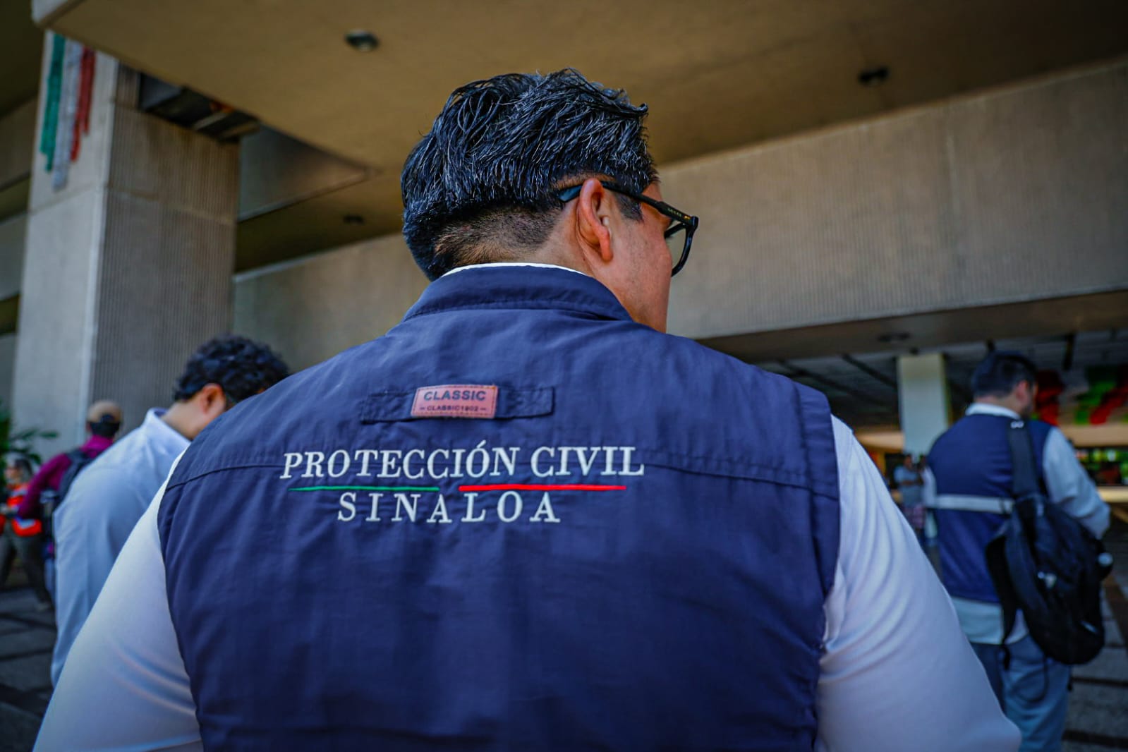Elementos de PC en simulacro en Palacio de Gobierno