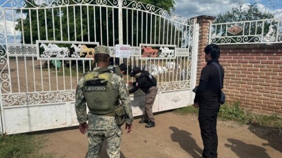 ¡También había droga! Fue en un rancho del Carrizal en Culiacán, Sinaloa el decomiso de 4 tractores y una retro